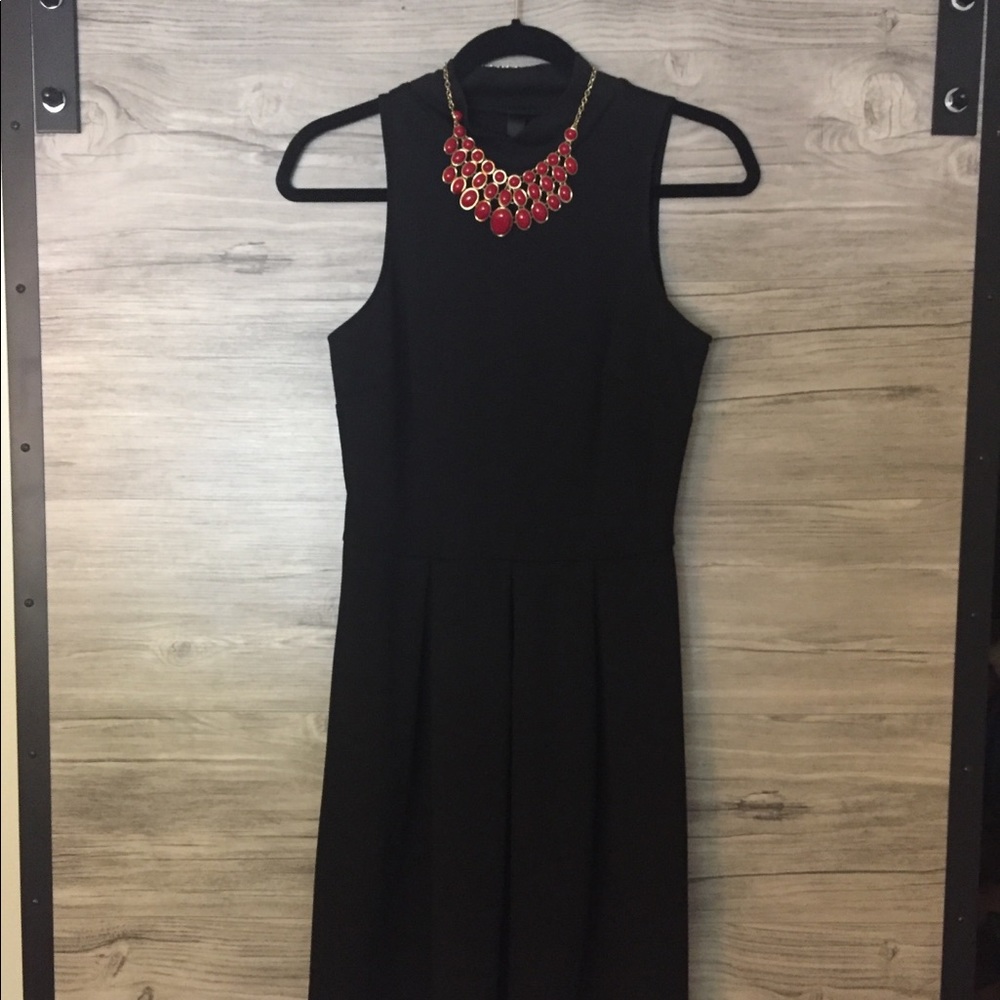 Black dress and necklace
